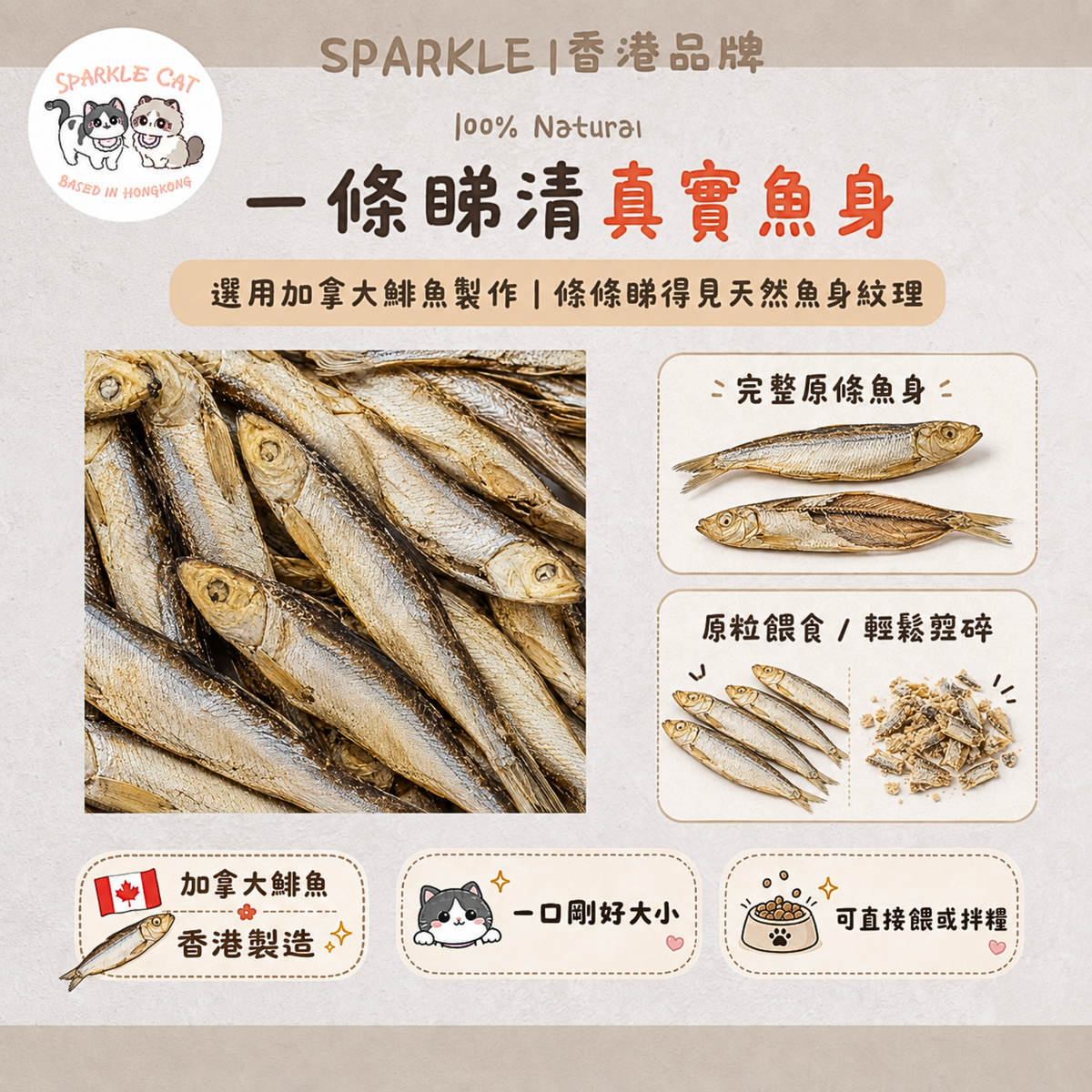 【護膚亮毛】大西洋鯡魚 - 豐富魚油/天然維生素D