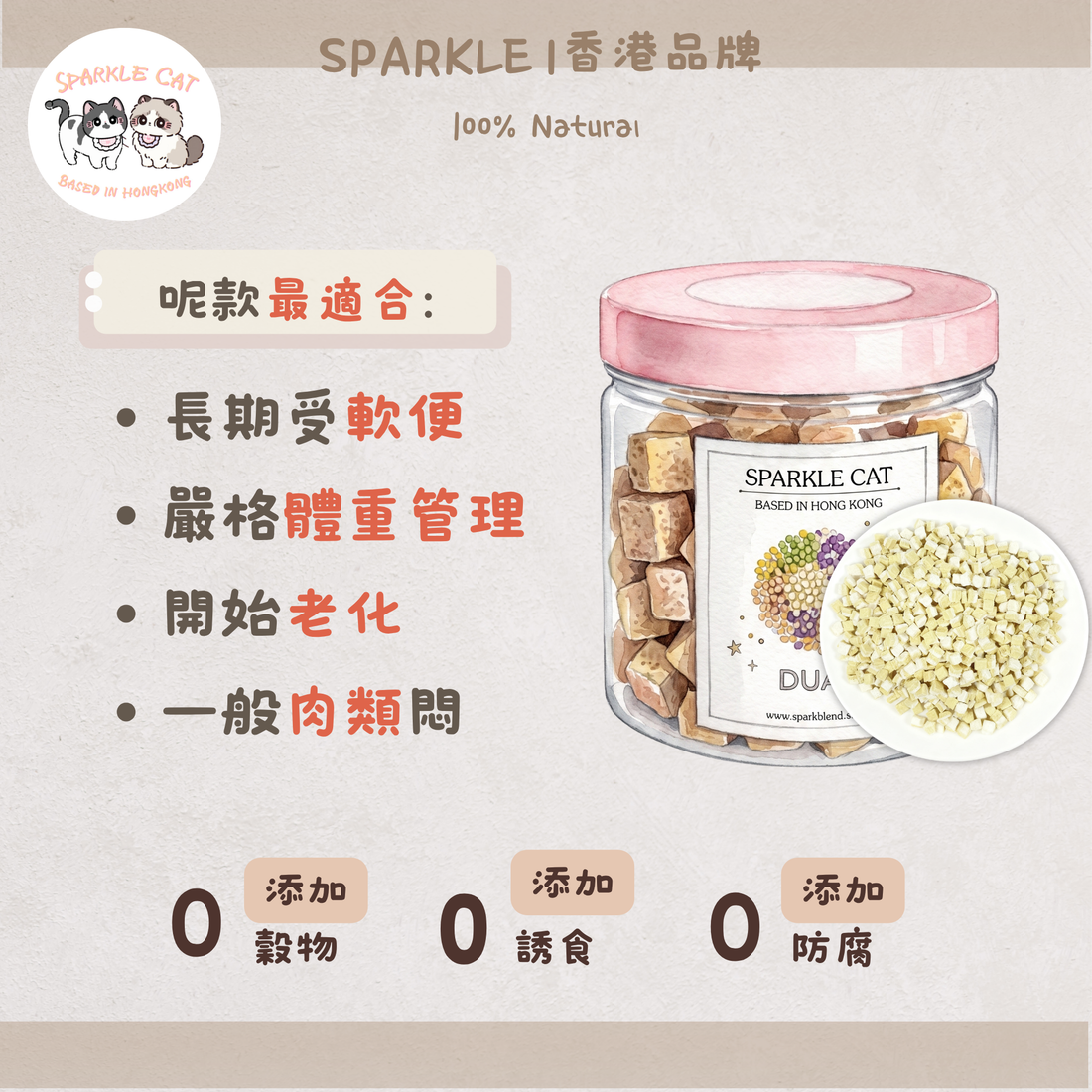 【溫和護胃】雞肉南瓜粒 - 天然纖維/改善軟便與便秘