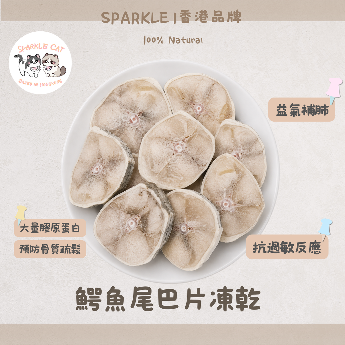 【止咳護氣管】鰐魚尾膠原切片 - 改善氣喘/皮膚敏感 (食療級)