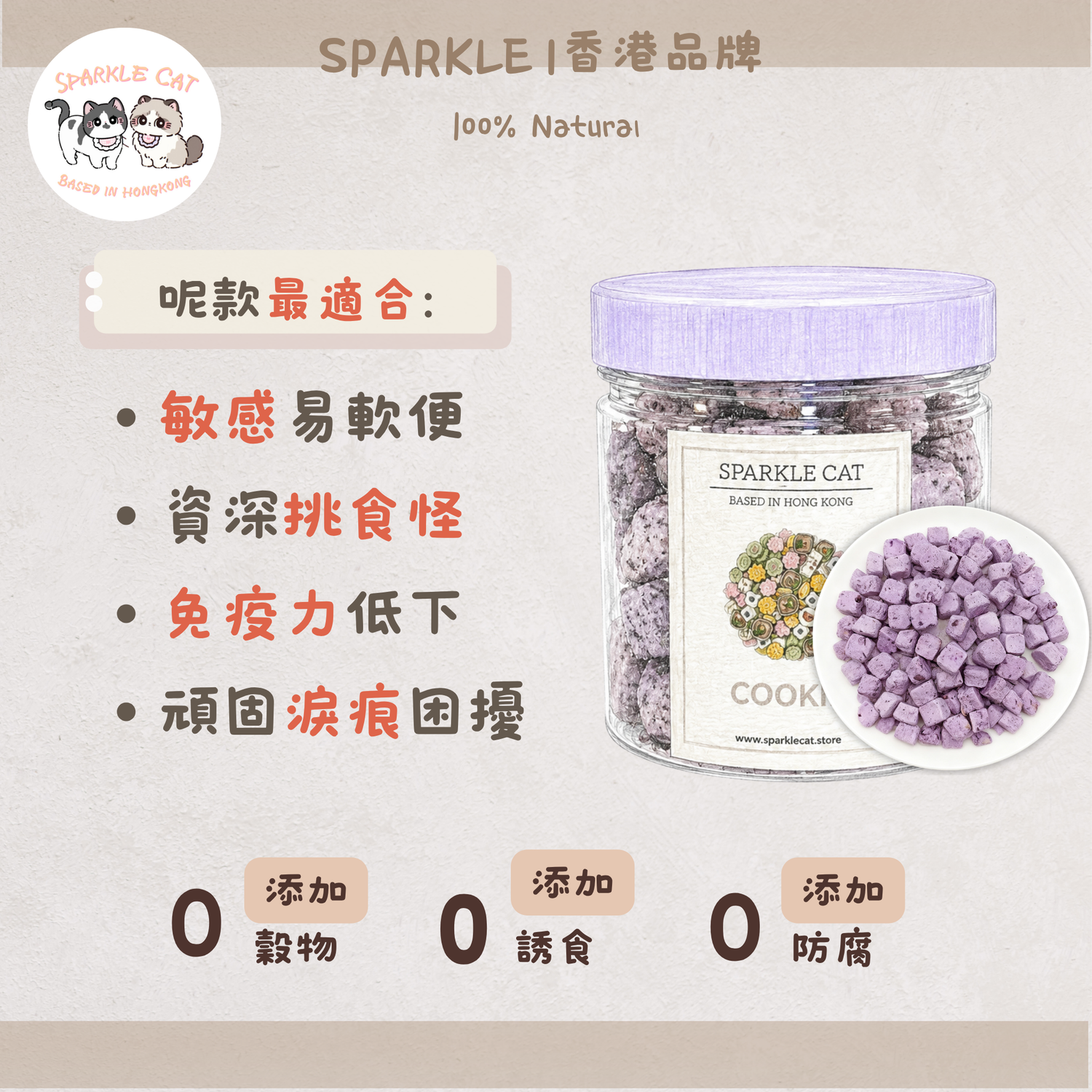 【護眼益生菌】凍乾藍莓乳酪粒 - 零乳糖不拉肚/酸甜酥脆