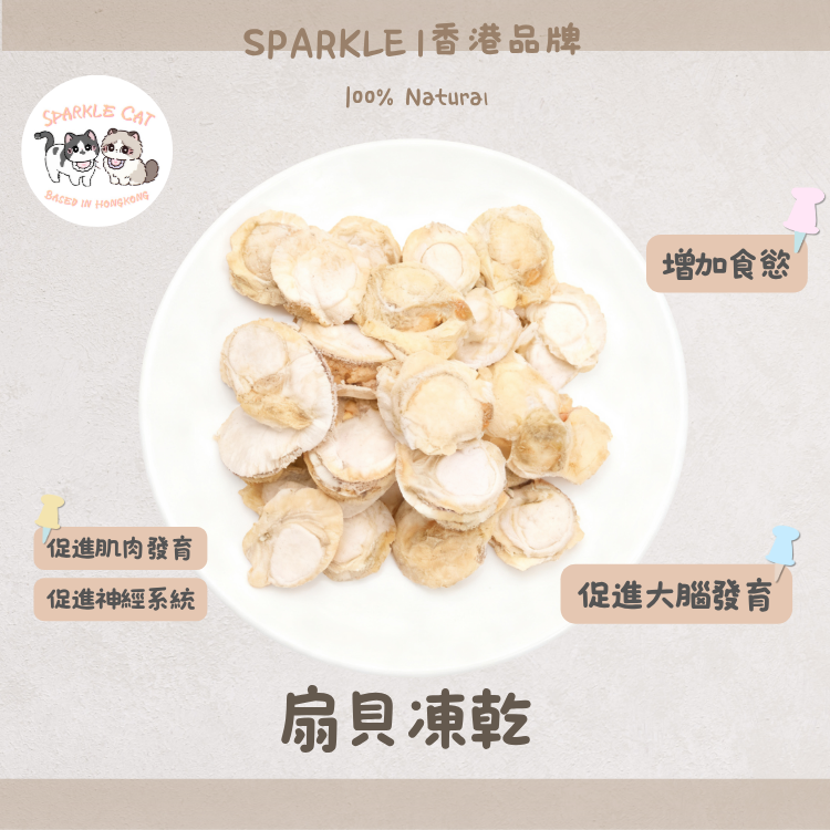 【補鋅增肌】原隻大扇貝肉 - 低脂高蛋白/豐富礦物質