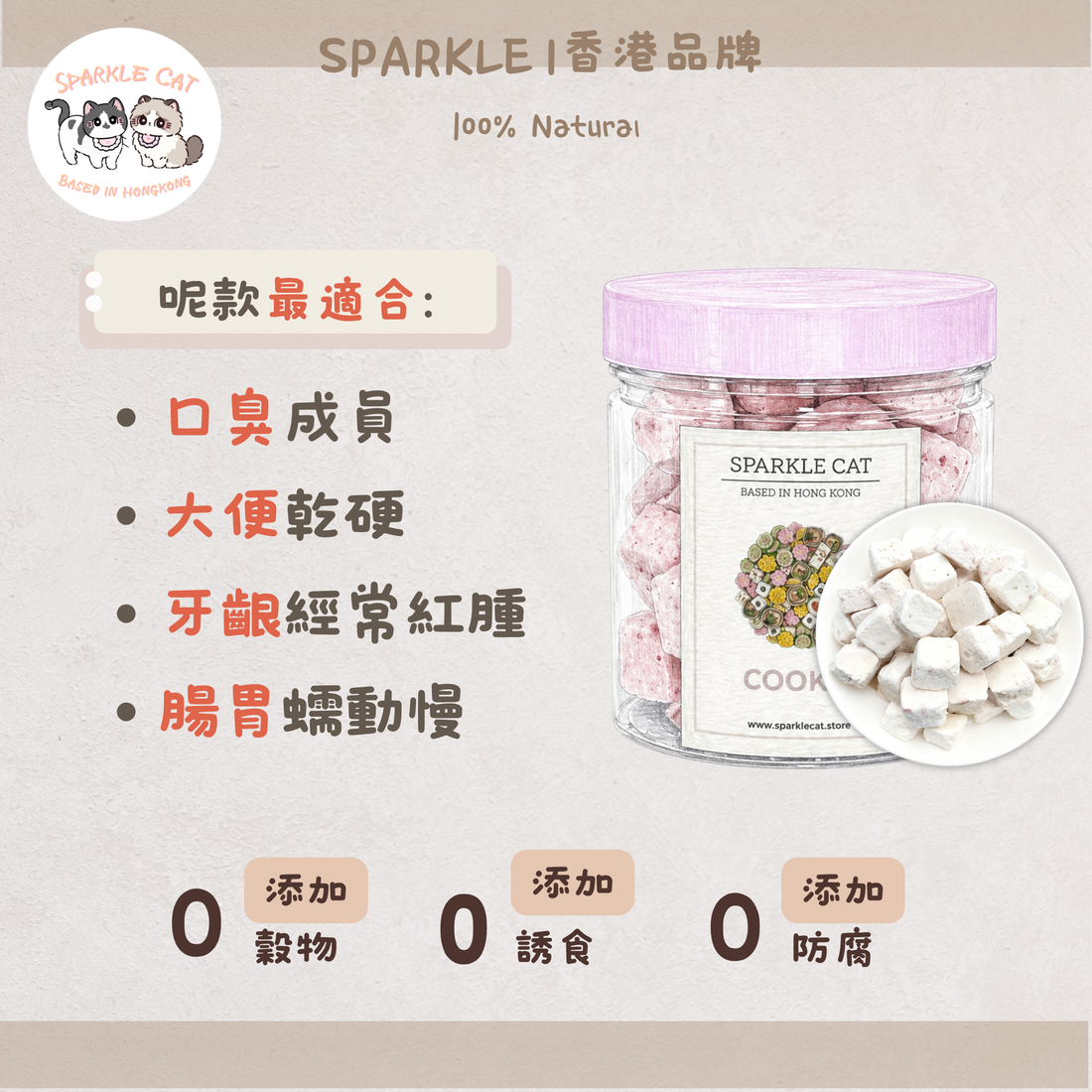 【美毛亮白】凍乾士多啤梨乳酪 - 豐富維C與活菌/提升免疫