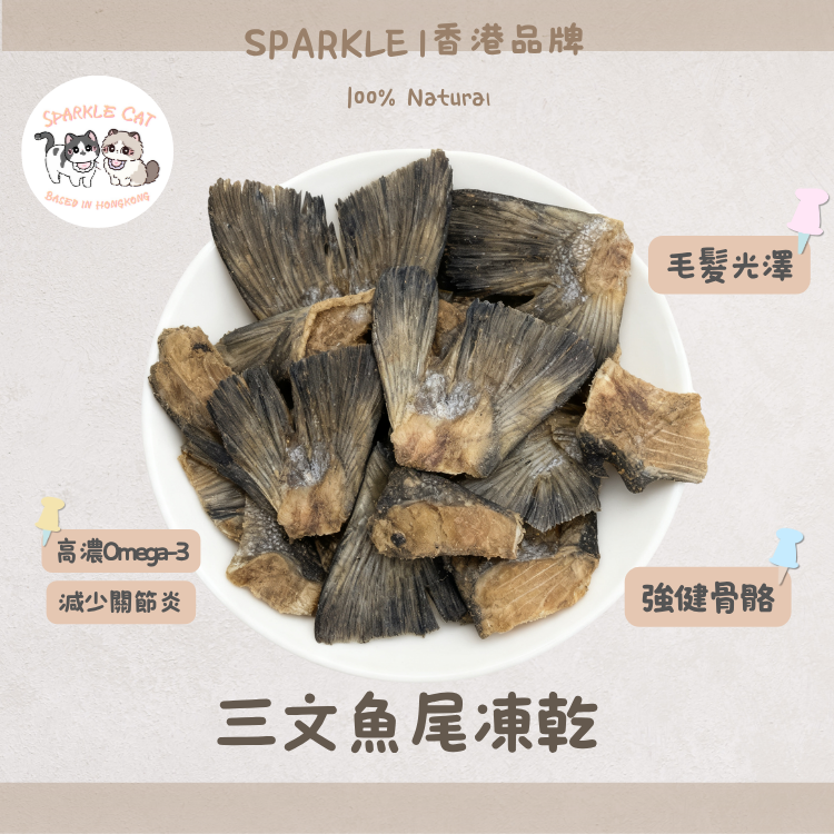【膠原美毛】酥脆三文魚尾 - 含天然軟骨素/關節皮膚雙效