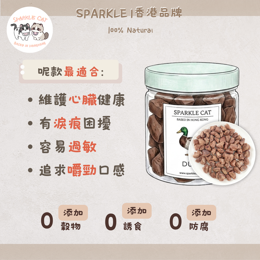 【護心強肌】原個凍乾鴨心 - 天然牛磺酸活力來源