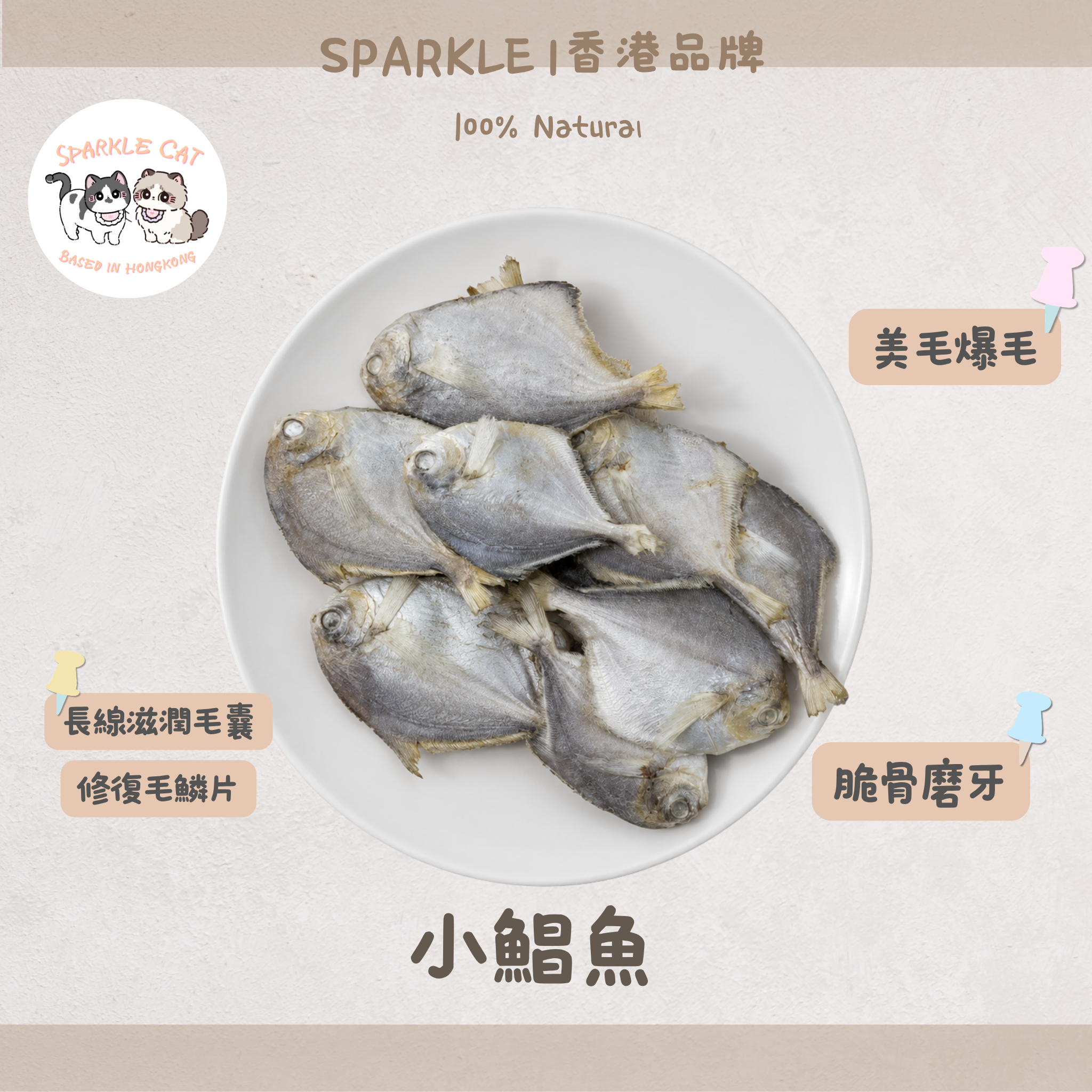 【原條海味】小鯧魚 - 天然小魚製成・鮮香有嚼感小食